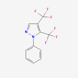 molecular formula C11H6F6N2 B1387991 1-Phenyl-4,5-bis-(trifluoromethyl)-1H-pyrazole CAS No. 1175859-78-5