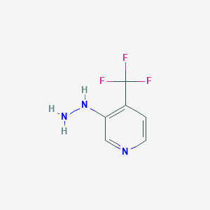 molecular formula C6H6F3N3 B1387993 Pyridine, 3-hydrazinyl-4-(trifluoromethyl)- CAS No. 883864-69-5