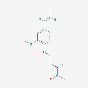 molecular formula C14H19NO3 B1387997 N-(2-{2-methoxy-4-[(1E)-prop-1-en-1-yl]phenoxy}ethyl)acetamide CAS No. 1173582-28-9