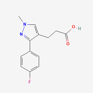 3-[3-(4-fluorophenyl)-1-methyl-1H-pyrazol-4-yl]propanoic acid