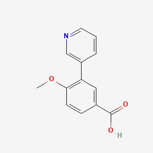 molecular formula C13H11NO3 B1388002 4-Methoxy-3-(pyridin-3-yl)benzoic acid CAS No. 1181621-40-8