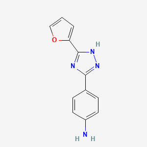 molecular formula C12H10N4O B1388005 4-(5-(furan-2-yl)-1H-1,2,4-triazol-3-yl)aniline CAS No. 1049032-01-0