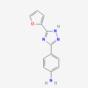 {4-[5-(2-furyl)-1H-1,2,4-triazol-3-yl]phenyl}amine