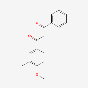 molecular formula C17H16O3 B13880057 1-(4-Methoxy-3-methylphenyl)-3-phenylpropane-1,3-dione 