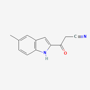 molecular formula C12H10N2O B13880095 3-(5-methyl-1H-indol-2-yl)-3-oxopropanenitrile 