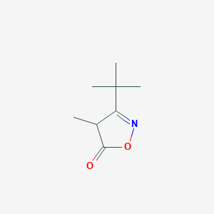 molecular formula C8H13NO2 B138801 3-tert-butyl-4-methyl-4H-1,2-oxazol-5-one CAS No. 144478-96-6
