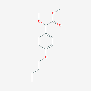 molecular formula C14H20O4 B13880100 Methyl 2-(4-butoxyphenyl)-2-methoxyacetate 