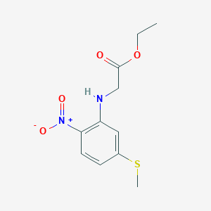 molecular formula C11H14N2O4S B13880119 Ethyl 2-(5-methylsulfanyl-2-nitroanilino)acetate 
