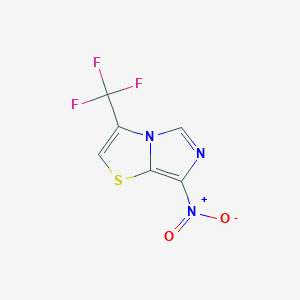 molecular formula C6H2F3N3O2S B13880137 7-Nitro-3-(trifluoromethyl)imidazo[5,1-b][1,3]thiazole 