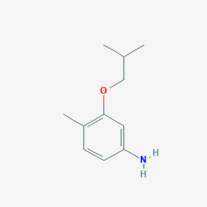 molecular formula C11H17NO B1388016 4-Methyl-3-(2-methylpropoxy)aniline CAS No. 1154268-71-9
