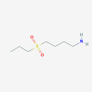 molecular formula C7H17NO2S B1388020 4-(Propane-1-sulfonyl)-butylamine CAS No. 1181631-86-6