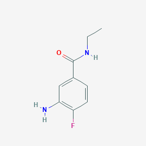 molecular formula C9H11FN2O B1388022 3-amino-N-ethyl-4-fluorobenzamide CAS No. 682757-76-2