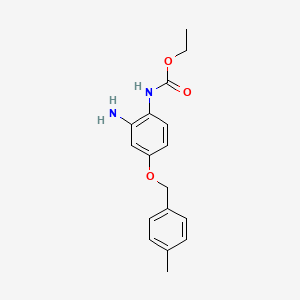 molecular formula C17H20N2O3 B13880243 ethyl N-[2-amino-4-[(4-methylphenyl)methoxy]phenyl]carbamate 