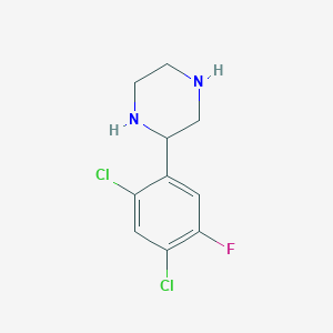 molecular formula C10H11Cl2FN2 B1388025 2-(2,4-Dichloro-5-fluorophenyl)piperazine CAS No. 914348-92-8