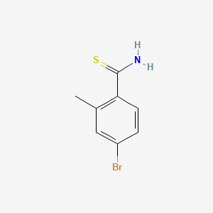 molecular formula C8H8BrNS B1388027 4-Bromo-2-methylthiobenzamide CAS No. 397845-03-3
