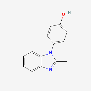 molecular formula C14H12N2O B13880271 4-(2-Methylbenzimidazol-1-yl)phenol 