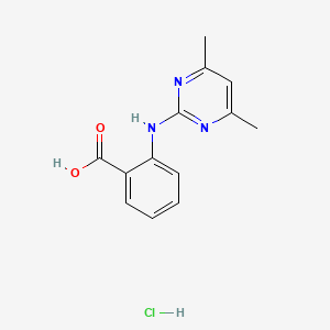 molecular formula C13H14ClN3O2 B1388029 2-(4,6-Dimethyl-pyrimidin-2-ylamino)-benzoic acid hydrochloride CAS No. 18159-99-4