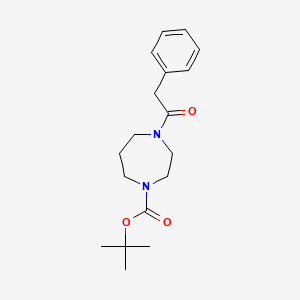 molecular formula C18H26N2O3 B13880304 Tert-butyl 4-(2-phenylacetyl)-1,4-diazepane-1-carboxylate 