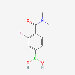 molecular formula C9H11BFNO3 B1388032 (4-(Dimethylcarbamoyl)-3-fluorophenyl)boronic acid CAS No. 874289-13-1