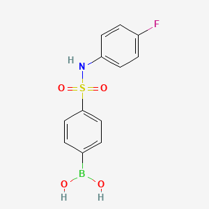 molecular formula C12H11BFNO4S B1388034 N-(4-Fluorophenyl) 4-boronobenzenesulfonamide CAS No. 957121-13-0