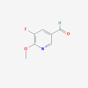 molecular formula C7H6FNO2 B1388037 5-Fluoro-6-methoxynicotinaldehyde CAS No. 884494-73-9