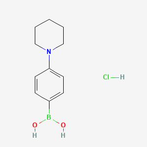 molecular formula C11H17BClNO2 B1388038 (4-(Piperidin-1-yl)phenyl)boronic acid hydrochloride CAS No. 229009-42-1