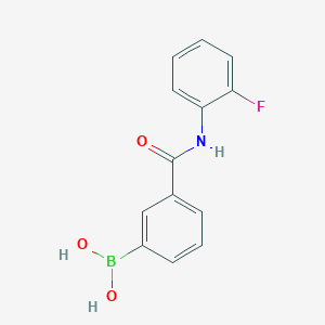 molecular formula C13H11BFNO3 B1388040 (3-((2-Fluorophenyl)carbamoyl)phenyl)boronic acid CAS No. 874288-35-4
