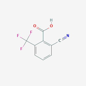 molecular formula C9H4F3NO2 B13880412 2-Cyano-6-(trifluoromethyl)benzoic acid 