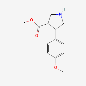 B1388044 Methyl 4-(4-methoxyphenyl)pyrrolidine-3-carboxylate CAS No. 939758-17-5