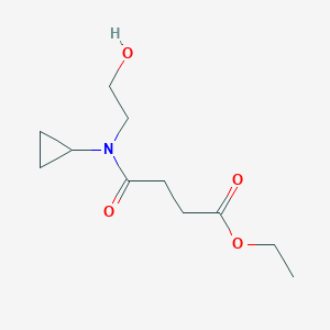 molecular formula C11H19NO4 B13880548 Ethyl 4-[cyclopropyl(2-hydroxyethyl)amino]-4-oxobutanoate 