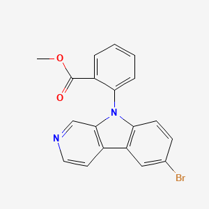 molecular formula C19H13BrN2O2 B13880577 Methyl 2-(6-bromopyrido[3,4-b]indol-9-yl)benzoate 