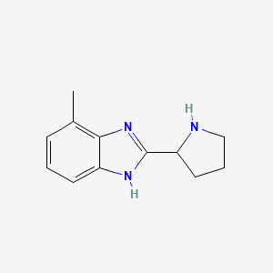 molecular formula C12H15N3 B1388058 4-Methyl-2-pyrrolidin-2-YL-1H-benzimidazole CAS No. 915923-77-2
