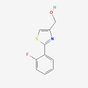 molecular formula C10H8FNOS B1388060 (2-(2-Fluorophenyl)thiazol-4-yl)methanol CAS No. 1175640-25-1