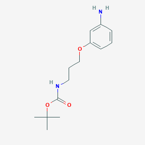 molecular formula C14H22N2O3 B1388063 3-(3-N-Boc-aminopropoxy)aniline CAS No. 1175649-60-1
