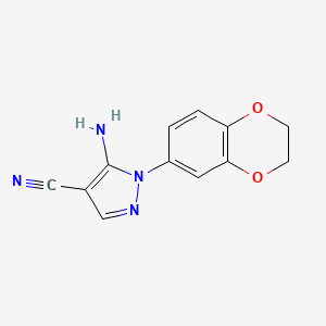 5-Amino-1-(2,3-dihydrobenzo[1,4]dioxin-6-yl)-1H-pyrazole-4-carbonitrile