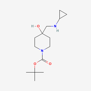 Tert-butyl 4-[(cyclopropylamino)methyl]-4-hydroxypiperidine-1-carboxylate