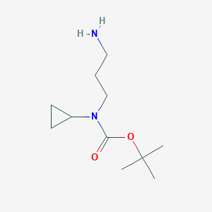 molecular formula C11H22N2O2 B1388082 tert-Butyl N-(3-aminopropyl)-N-cyclopropylcarbamate CAS No. 862718-31-8