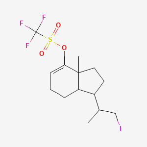 molecular formula C14H20F3IO3S B13880831 [1-(1-Iodopropan-2-yl)-3a-methyl-1,2,3,6,7,7a-hexahydroinden-4-yl] trifluoromethanesulfonate 
