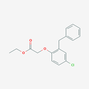 molecular formula C17H17ClO3 B13880864 Ethyl 2-(2-benzyl-4-chlorophenoxy)acetate 