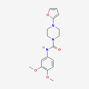 molecular formula C17H21N3O4 B13880899 N-(3,4-dimethoxyphenyl)-4-(furan-2-yl)piperazine-1-carboxamide 