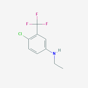molecular formula C9H9ClF3N B1388090 4-chloro-N-ethyl-3-(trifluoromethyl)aniline CAS No. 42265-87-2