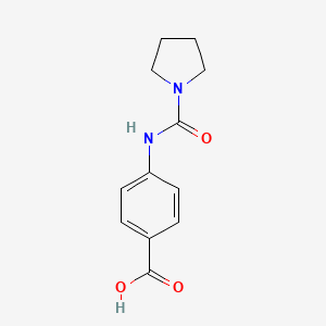 molecular formula C12H14N2O3 B1388099 4-[(Pyrrolidin-1-ylcarbonyl)amino]benzoic acid CAS No. 1146299-31-1