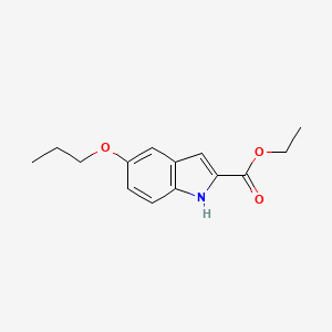 molecular formula C14H17NO3 B13881006 ethyl 5-propoxy-1H-indole-2-carboxylate 