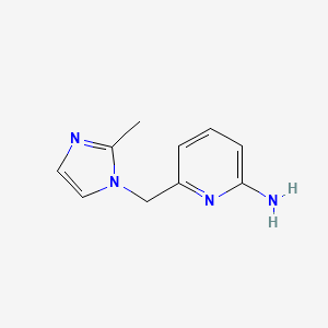 molecular formula C10H12N4 B13881022 6-[(2-Methylimidazol-1-yl)methyl]pyridin-2-amine 