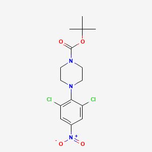 molecular formula C15H19Cl2N3O4 B13881027 Tert-butyl 4-(2,6-dichloro-4-nitrophenyl)piperazine-1-carboxylate 