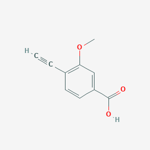 molecular formula C10H8O3 B13881038 4-Ethynyl-3-methoxybenzoic acid 