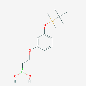 molecular formula C14H25BO4Si B13881058 2-[3-[Tert-butyl(dimethyl)silyl]oxyphenoxy]ethylboronic acid 