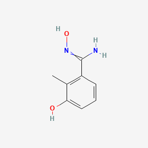 molecular formula C8H10N2O2 B13881072 N,3-dihydroxy-2-methylbenzenecarboximidamide 