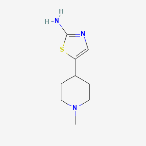 molecular formula C9H15N3S B13881101 5-(1-Methylpiperidin-4-yl)-1,3-thiazol-2-amine 