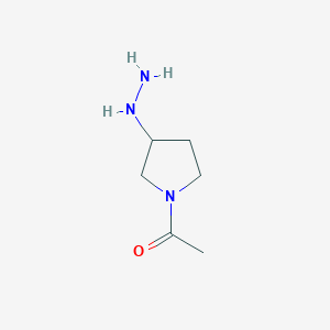 molecular formula C6H13N3O B13881113 1-(3-Hydrazinylpyrrolidin-1-yl)ethanone 